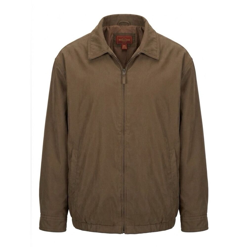 Oak Hill Men's Olive Green Faux Ultra Suede Jacket Size 2XL
